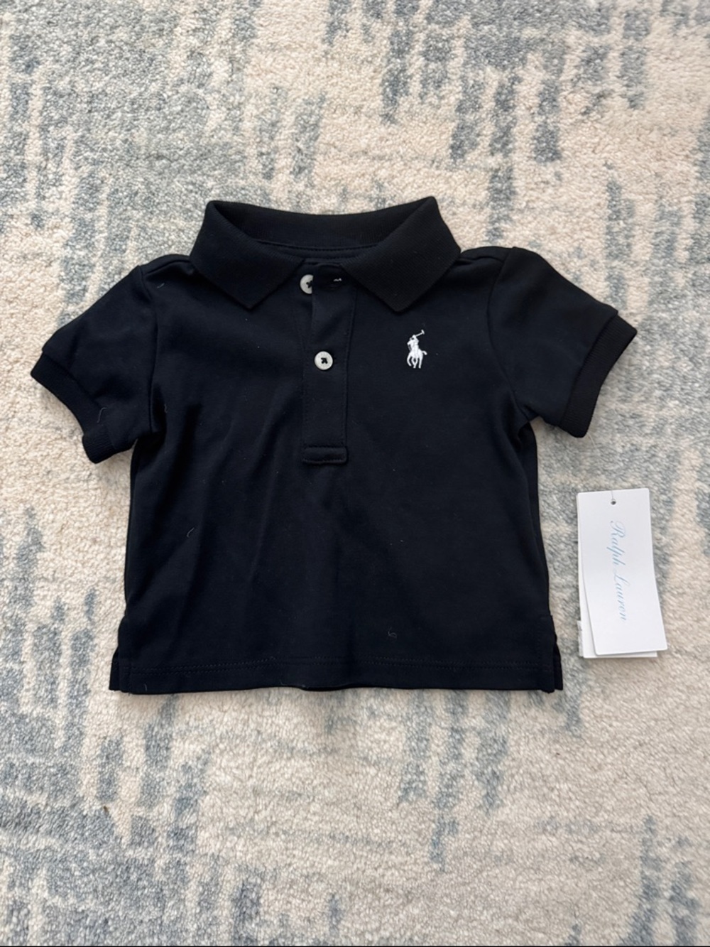 Ralph Lauren Black Toddler Polo with White Pony